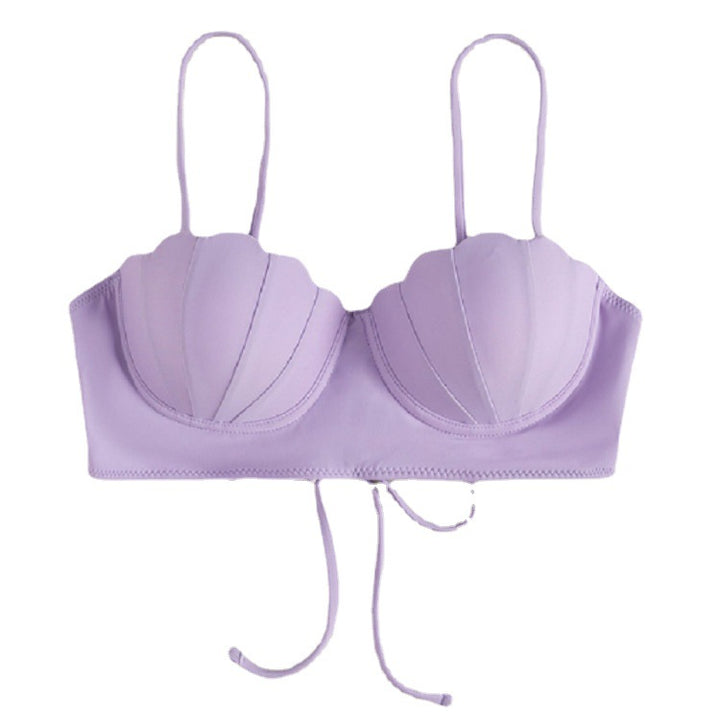 Dame Cropped Bikini-top med musling-designet Skovae