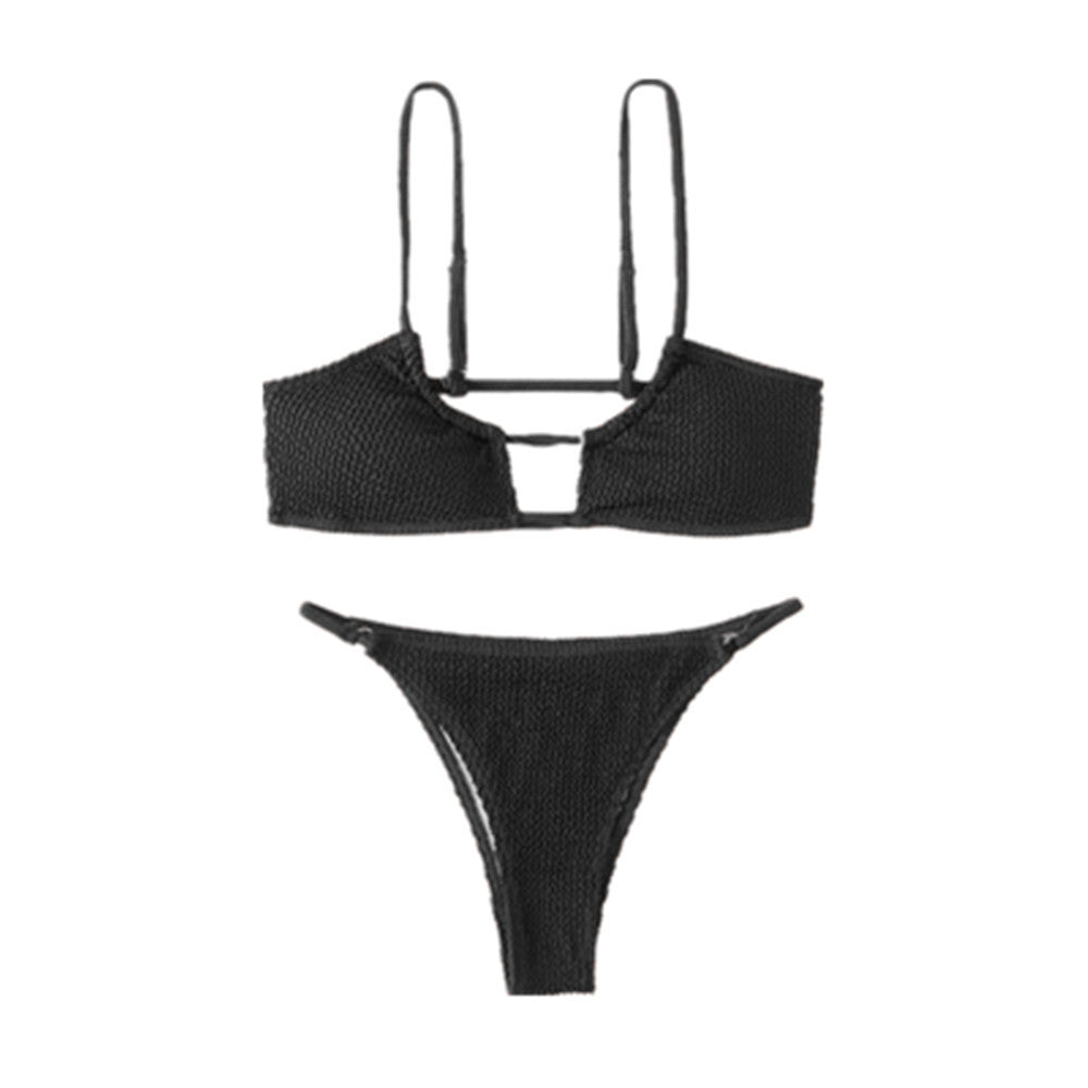 Dame bikini top og underdel med raffineret netdesign og justerbare stropper Stilla