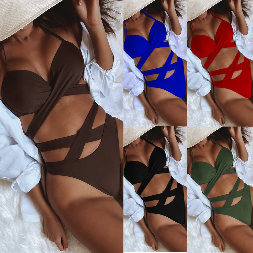 Dame Mode Cut-Out Bikini Skovae