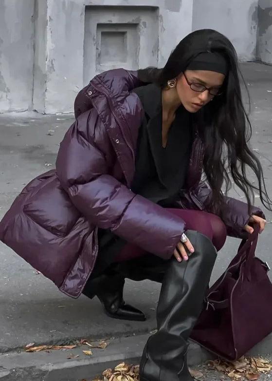 Stilla | Gloss Oversize Pufferjakke