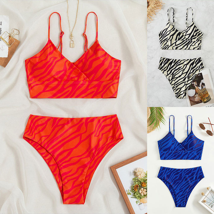 Dame Triangel-Bikini med smart indpakningsoverdel Skovae