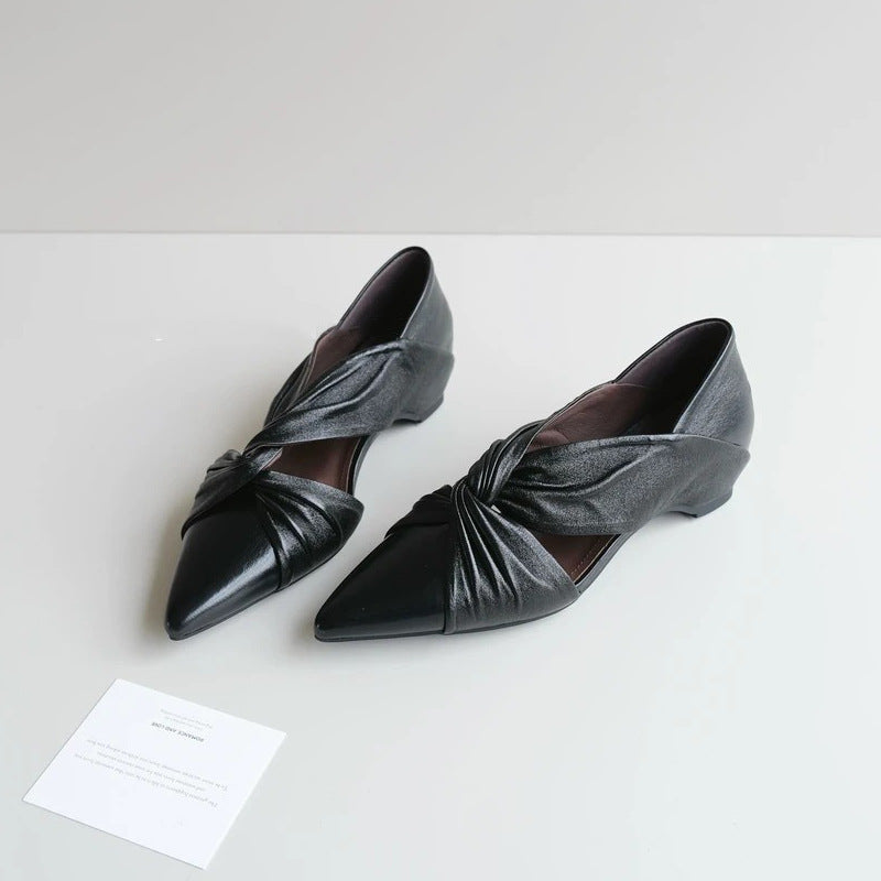 Dame elegante spidse Ballerinaer med dreje detalje Stilla
