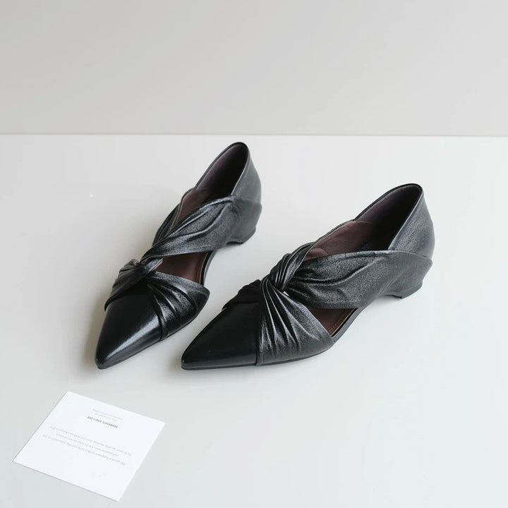 Dame elegante spidse Ballerinaer med dreje detalje Stilla