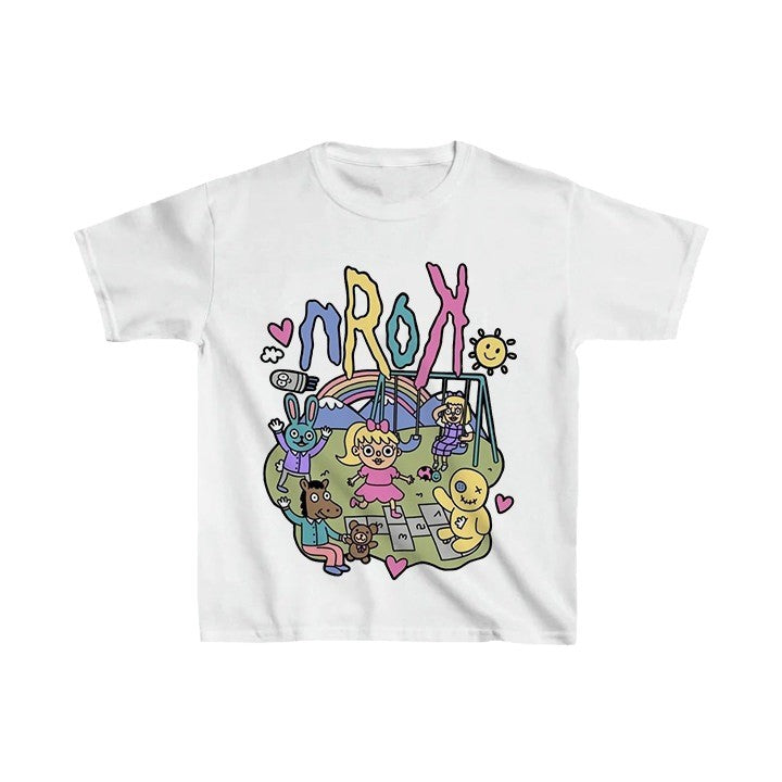 Dame Kortærmet T-shirt med legende grafikdesign Skovae