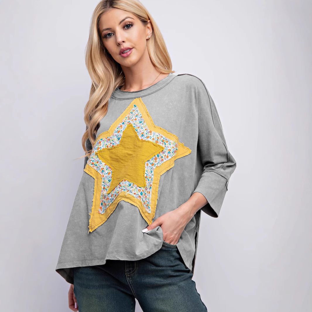 Dame Fritid Chic Grafik T-shirt Stilla