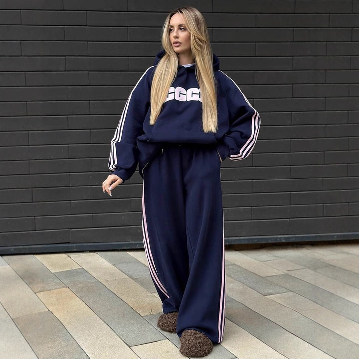 Kvindernes afslappede hoodie og løse jogger sæt Stilla