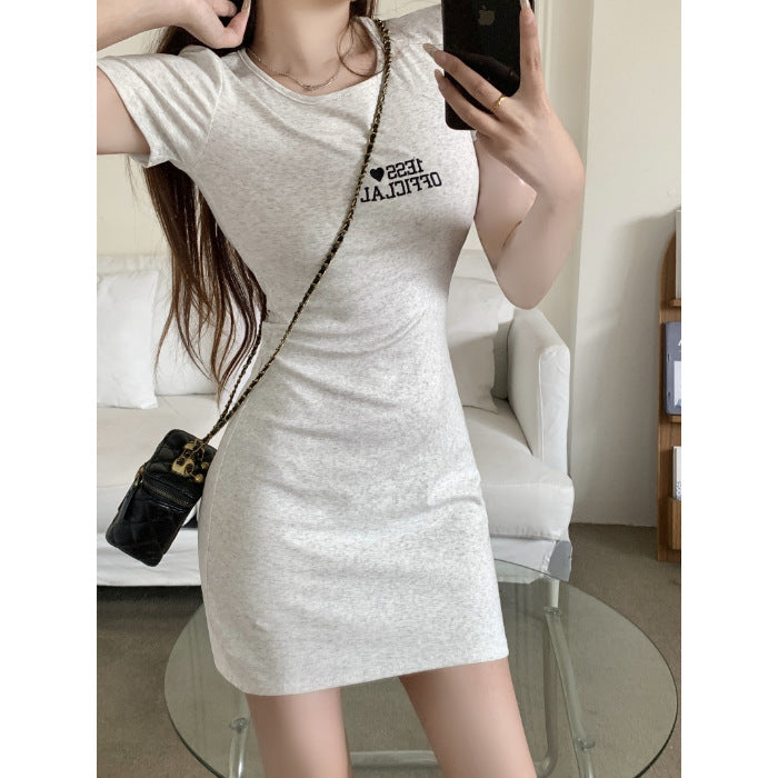 Dame Casual Grafik Bodycon Kjole Stilla