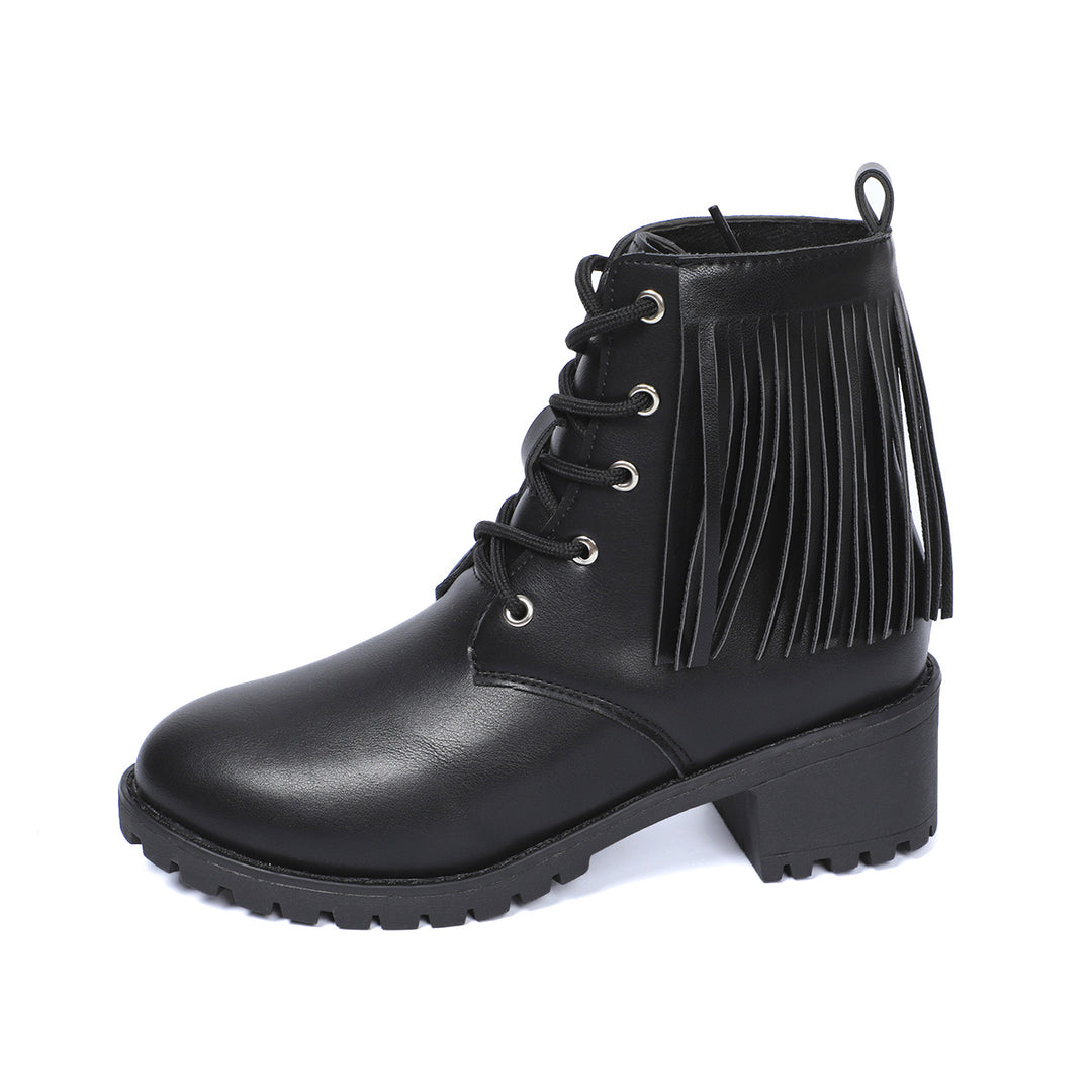 Dame Fringe-Boots med robust design og høj bærekomfort Stilla