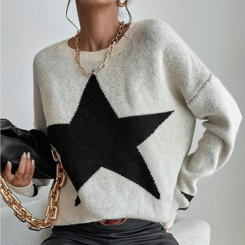 Dame Stor Stjerne Sweatshirt Stilla