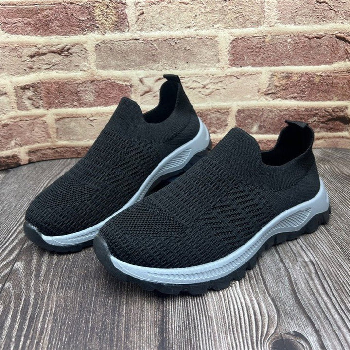 Dame Sporty Slip-On Sneakers med åndbar overfladestruktur Stilla