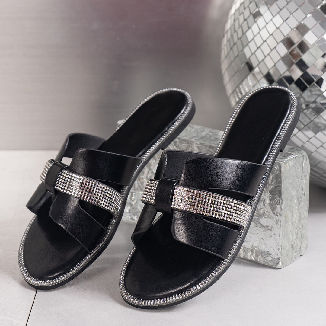 Dame elegante slippers med glamorøs rhinsten Stilla
