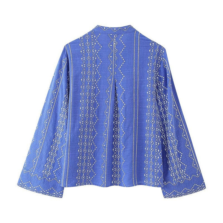 Femme Langærmet Besticket Bluse Stilla