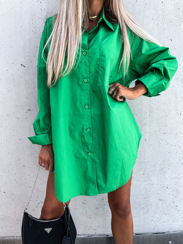 Dame trendy oversized skjorte med subtile detaljer Stilla