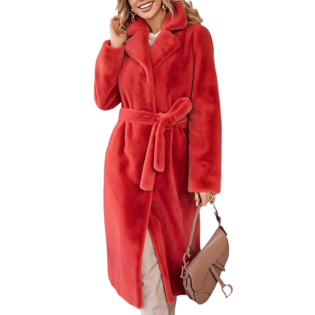Dame elegant bomuldsfrakke med oversized snit og smart revers Stiila