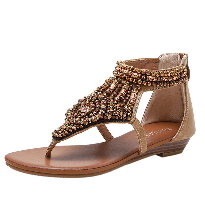Dame sandaler med glitrende dekorative elementer og ergonomisk pasform Stilla