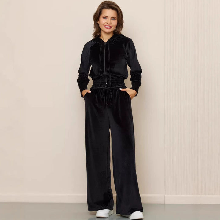 Stilla | Cozy Silver Fox Velvet Hoodie Snor Bukser Sæt