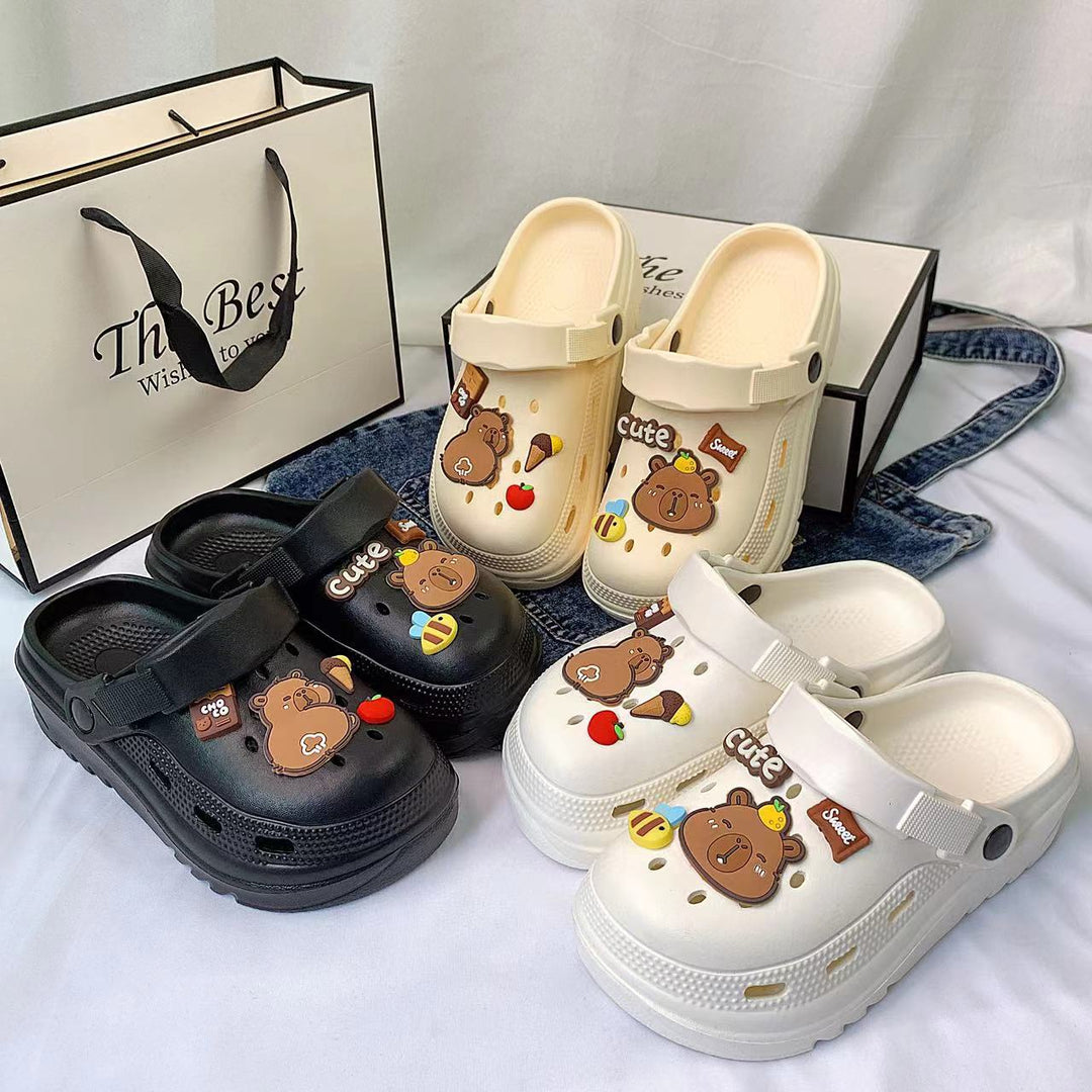 Dame Legesyge Clogs med dyremotiver og ergonomisk fodseng Stilla