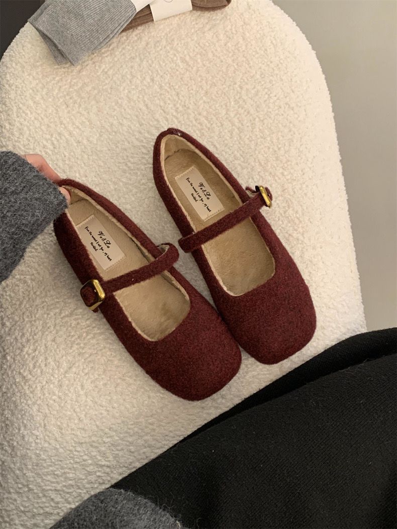 Femme Classic Mary Jane Ballerinas med blødt fleece-stof Stilla