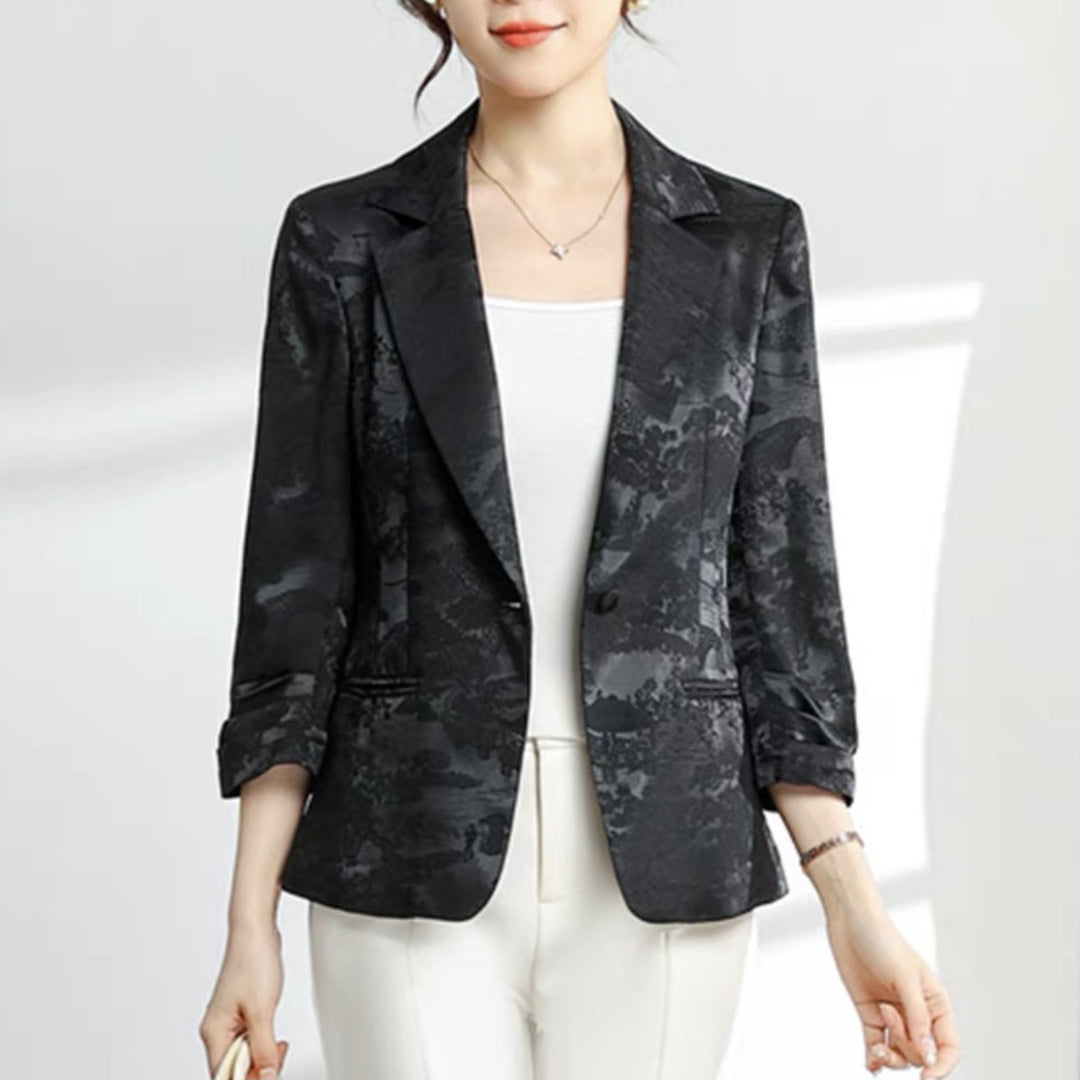 Dame elegant satin blazer i moderne design Stilla