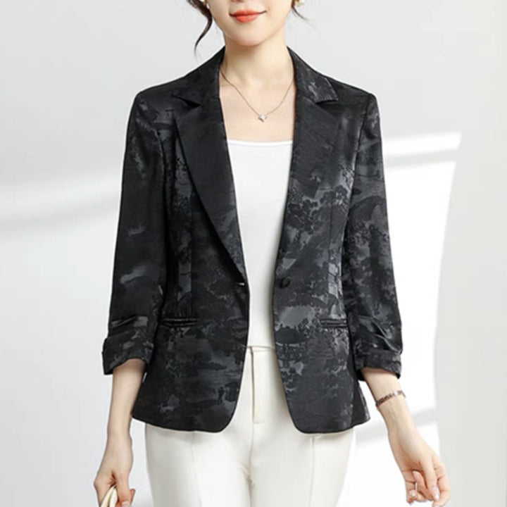Dame elegant satin blazer i moderne design Stilla