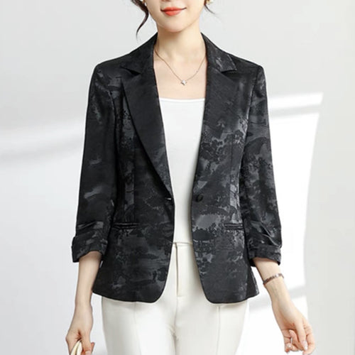 Dame elegant satin blazer i moderne design Stilla