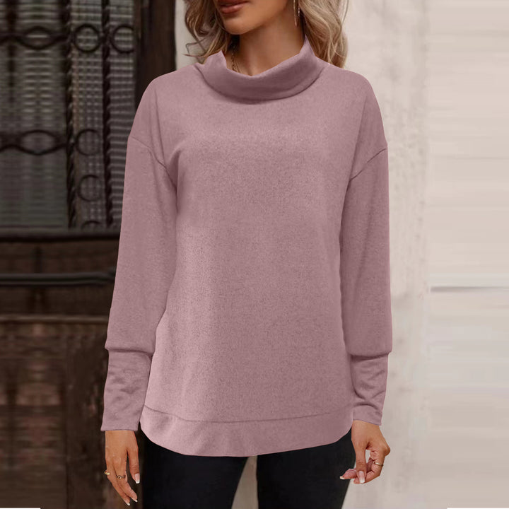 Dame afslappet sweater med rullekrave Stilla