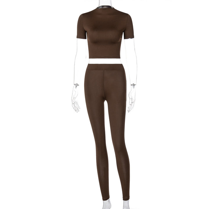 Dame Sporty Sæt med tætsiddende overdel og lange leggings Stilla