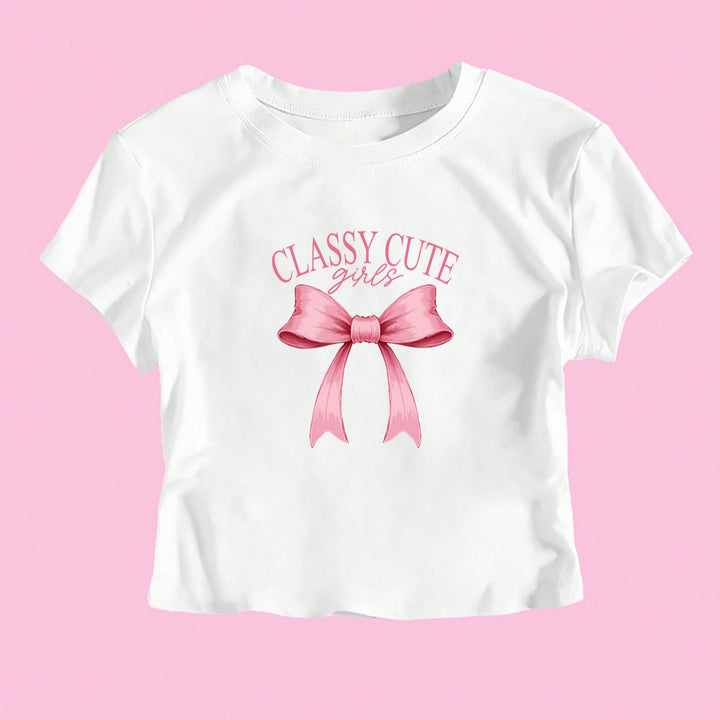 Dame Crop-T-Shirt med sjov fødselsdags-slogan og kropsnær pasform Skovae