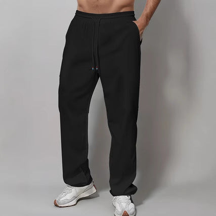 Herre Sporty Afslappet Fit Joggingbukser med Elastisk Talje og Sidelommer Skovae