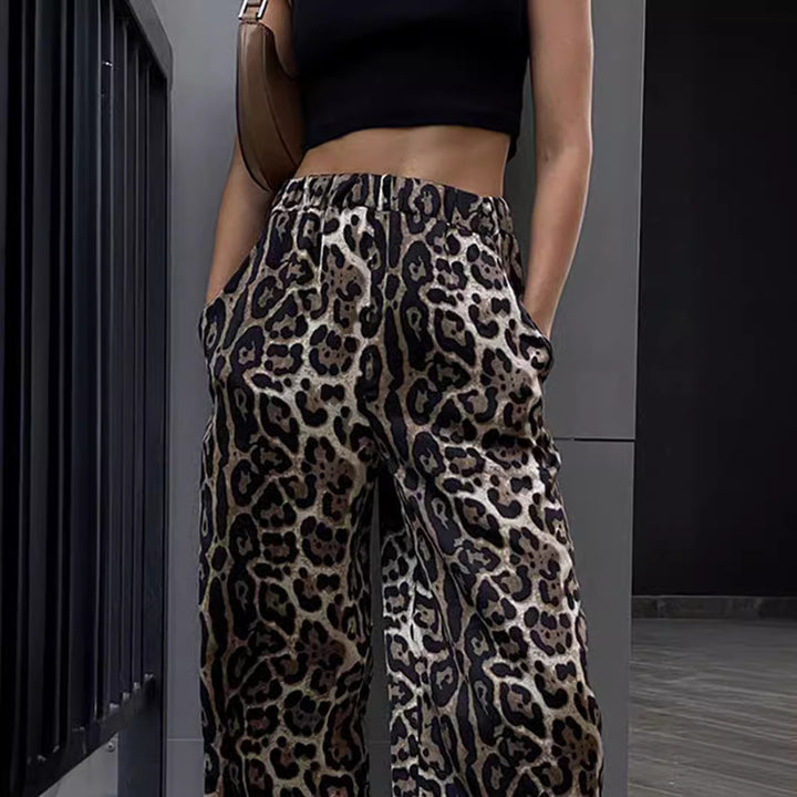 Dame bred Leopard-bukser Stilla
