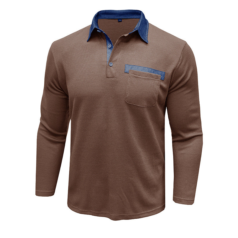 Herrer langærmet polo T-shirt Stilla