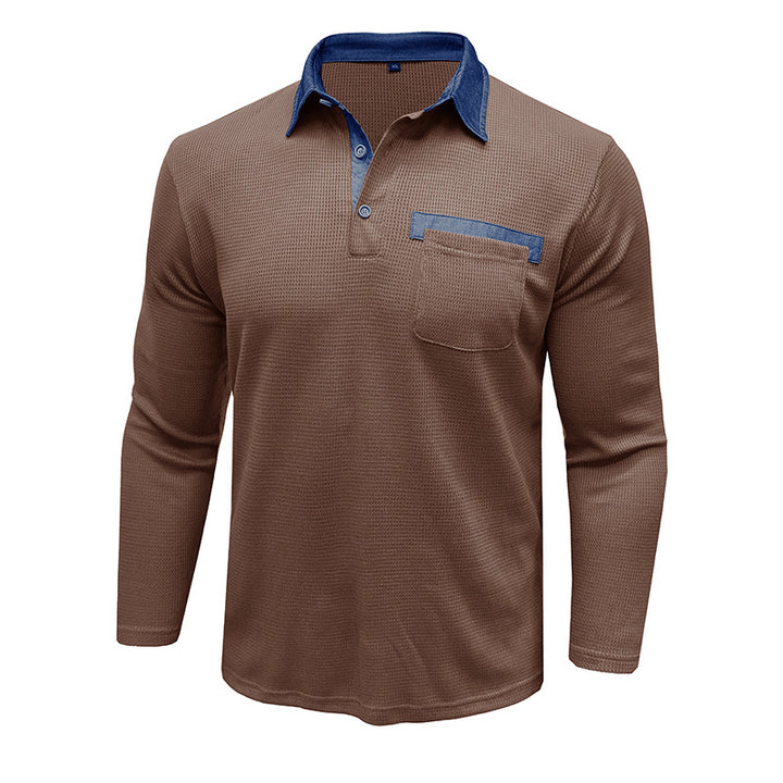 Herrer langærmet polo T-shirt Stilla