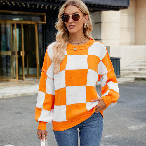 Dame ternet mønster sweater lavet af åndbart strik Stilla