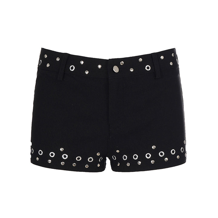 Dame modische shorts med metaløjer Skovae