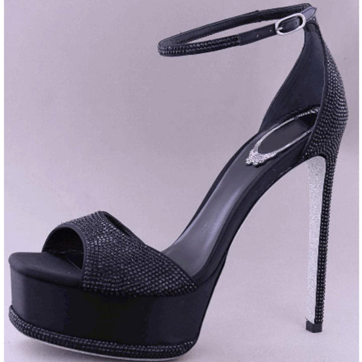 Femme Glamorous Funklende Højhælede Sandaler Stilla