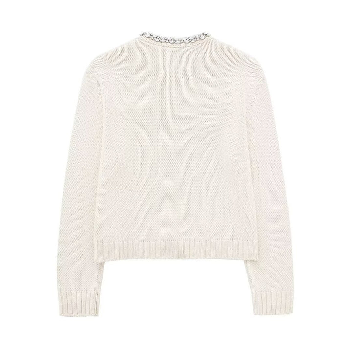 Femme Strikcardigan med dekorative knapper Stilla