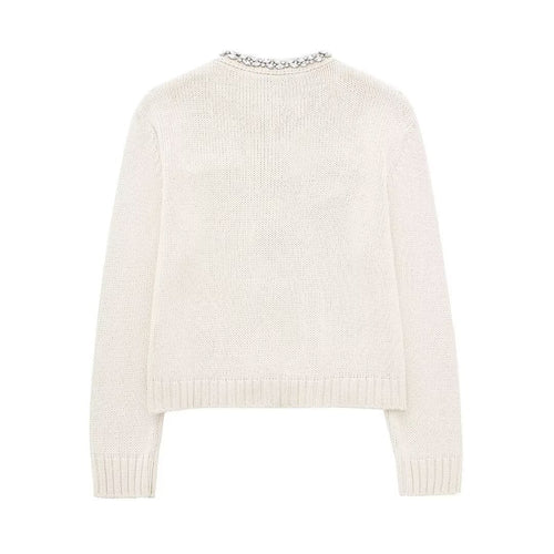 Femme Strikcardigan med dekorative knapper Stilla
