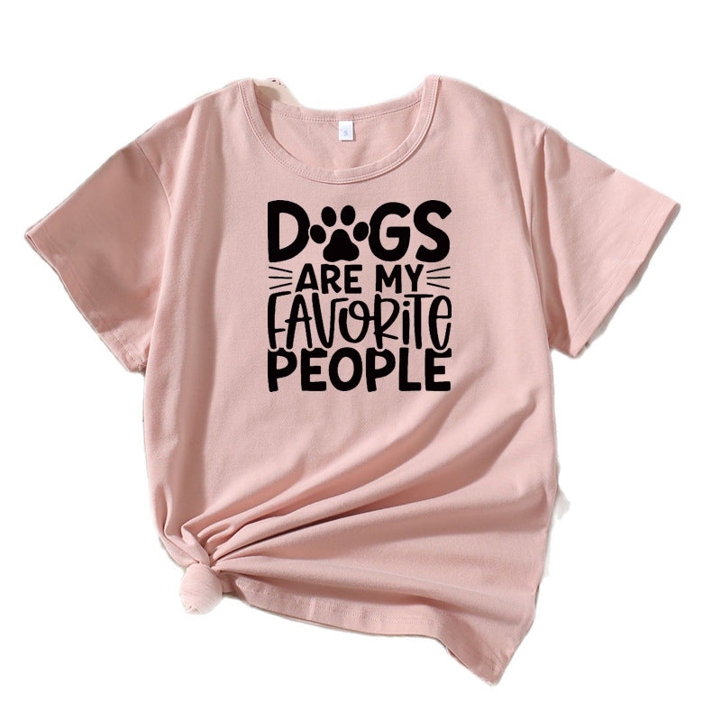Dame Fritid Hund elsker Grafisk T-Shirt Stilla