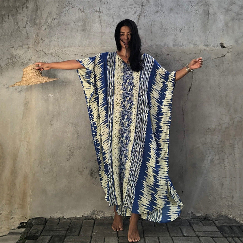 Kvinder Casual Bohemian Kaftan Kjole Stilla