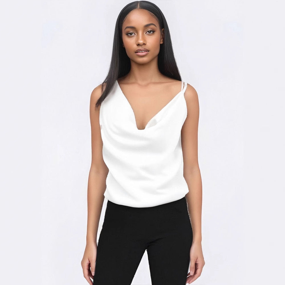 Dame elegant draperet top Skovae
