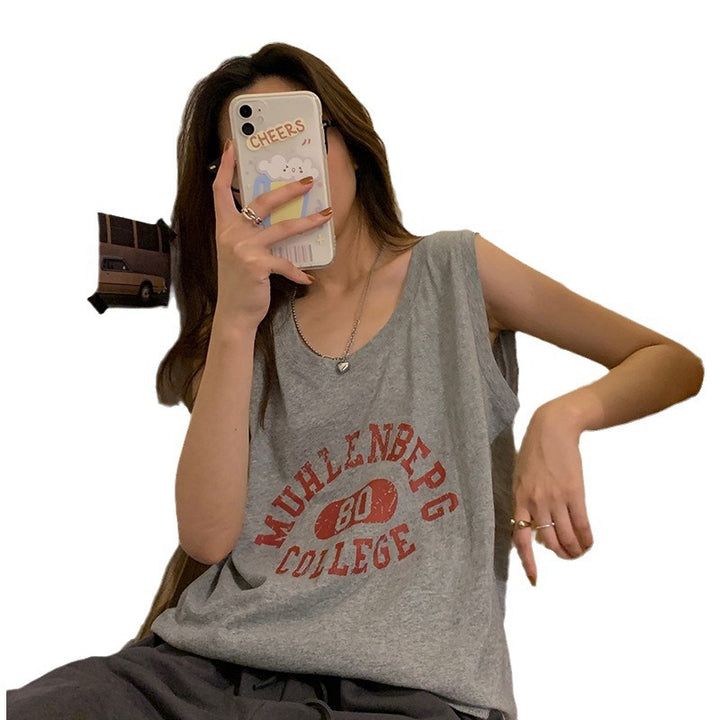 Femme Casual Grafik Tank Top Stilla