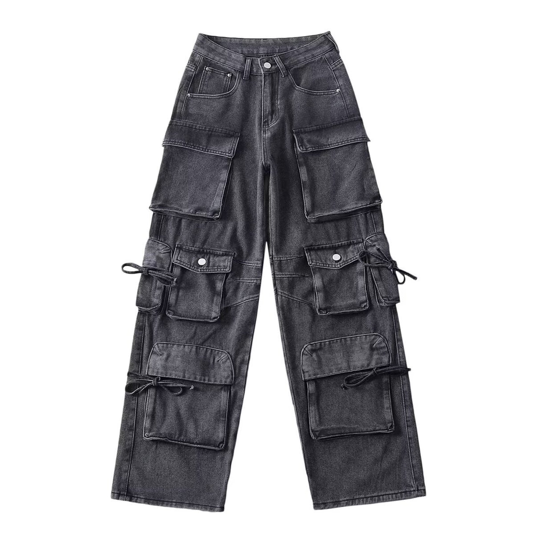 Dame cargo jeans med funktionelle lommer og afslappet snit Stilla