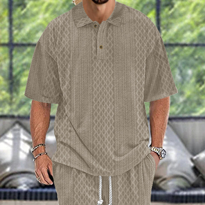 Herren polo shirt med struktureret design Stilla