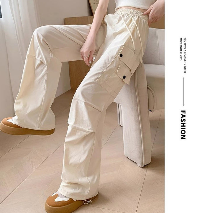 Femme Casual Cargo-bukser med elastisk linning og sidelommer Stilla