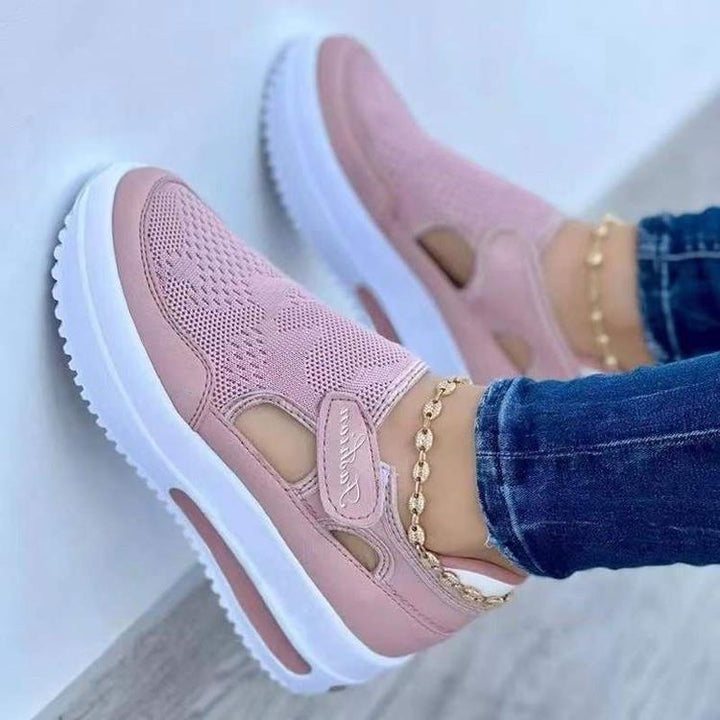 Dame Åndbare Slip-On Sneakers med elastisk Overdel og Dæmpningsteknologi Stilla