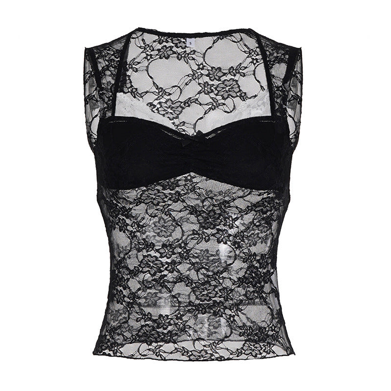 Dame Spids-Top med elegant design og forførende detaljer Skovae