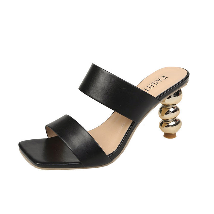 Dame Elegante Sandaler med svungen hæl og dobbelt rem Stilla