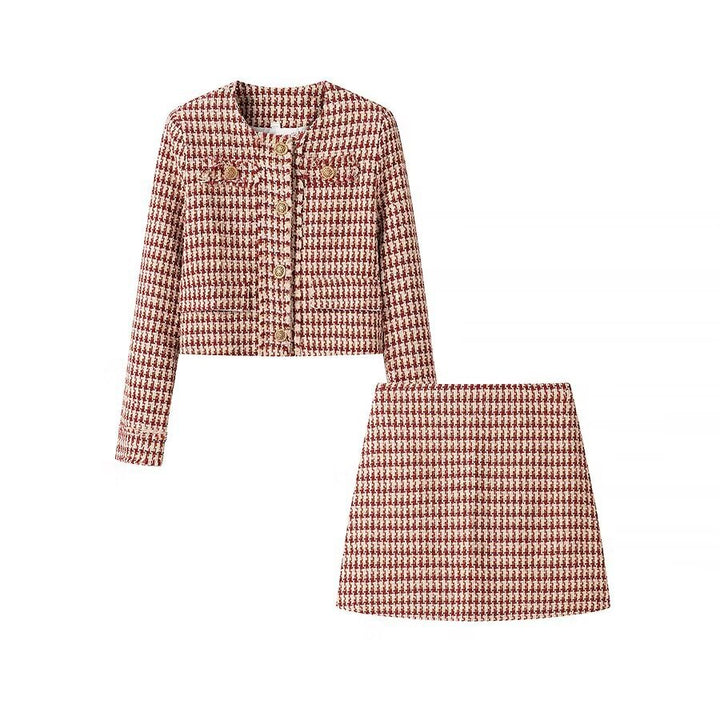Femme Cropped Struktureret Jakke med Elegante Knapdetaljer Stilla