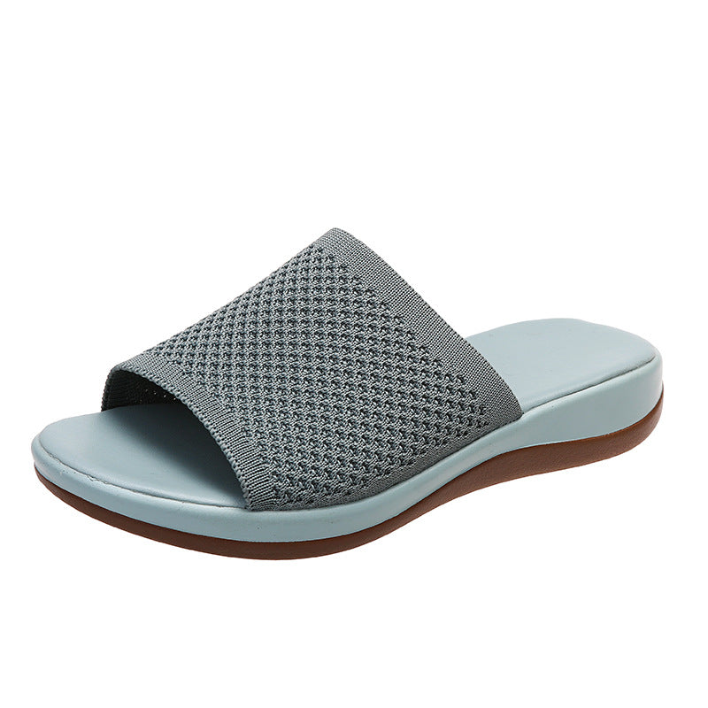 Dame Komfortable Slide-Sandaler med åndbar overfladestruktur Stilla