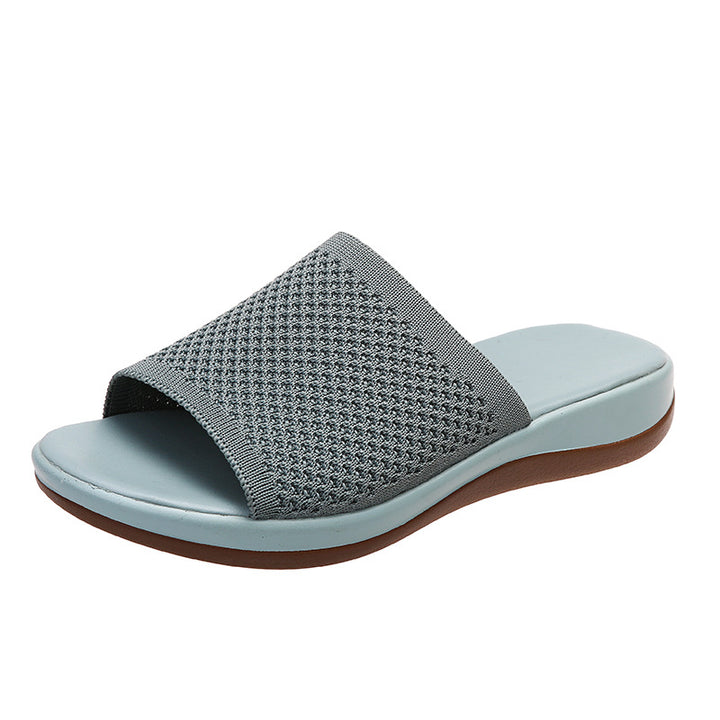 Dame Komfortable Slide-Sandaler med åndbar overfladestruktur Stilla
